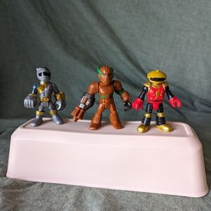 Power Rangers Imaginext Alpha 5 sledge villain Silver Ranger Force Figures 2.5"